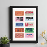 Master Flame Ticket Collection Quotes themed Aesthetic Wall Art Poster for Cafe, Restaurants, Hotels, Living Room, Home & Wall D