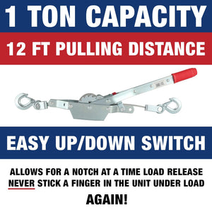 American Power Pull Corp 18500 Cable Puller, 1-Ton