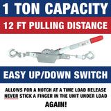 American Power Pull Corp 18500 Cable Puller, 1-Ton