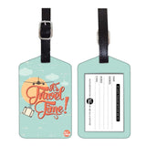 Nutcase Designer Luggage Travel Baggage Tags Set Of 2 With Name Card Inside ItS Travel Time