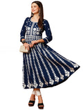Anni Designer Women'S Rayon Blend Chikankari Embroidered Anarkali Kurta (Vavajodo-Blue-Tnw_S_Blue_Small),Blue,S