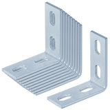 heneng 10 Pcs Slotted L Shape Connector Bracket for 1-5/8 Strut Channel, 90 Degree Corner Brace, 7/32 (5.5 mm) Thick