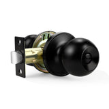 Lepushom 1 Pack Bathroom Door Knob, Door Knobs Interior Without Keys, Black Door Knobs for Bedroom and Office, Privacy Function,