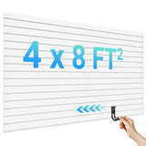 Ezlaino Slat Wall 4 FT x 8 FT, PVC Slat Wall Paneling, Upgraded & Thickened for Long-Lasting Durability, Easy to Install, Compat
