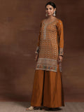 Libas Women'S Silk Blend Kurta Set (486060R Rust 2Xl