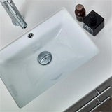 Fresca Lucera 30 Gray Modern Wall Hung Bathroom Vanity With Quartz Countertop, Ceramic Undermount Sink And 24 Medicine Cabin