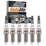 6 pc Autolite Double Platinum Spark Plugs compatible with Dodge Journey 3.6L V6 2011-2019