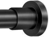 ZYRW Black Shower Curtain Rod 36-68 Inches (3-5.6ft) Non Rust Adjustable Shower Rod Spring Tension Non Slip No Drilling Stainles