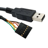 USB to 3.3V TTL Serial UART Converter Cable Terminated by 6 Way Header for Galileo Gen2 Boards and more