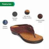 Ortho Joy Brown Fancy Soft Women'S Doctor Slippers,Brown,5,B09VLF2YTT
