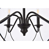 Elegant Lighting Living District Westley 6 Lights Pendant In Black