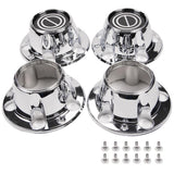 G-PLUS Chrome Wheel Hub Center Caps with 12 mounting Screws, Compatible with Ford F150 Truck/Bronco 1980-1996, Fit Ford Van 1992