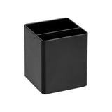 Amazon Basics Plastic Desk Organizer Pen Cup, 3.9inch x 3.4inch x 3.4inch, Black