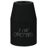 Performance Tool M801 1/2 Drive 7/16 6-Point Impact Socket for Heavy-Duty Automotive Repairs and Maintenance