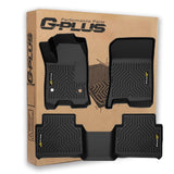 G-PLUS Floor Mats 1st & 2nd Row All Weather TPE Material Front Rear Full Set Liners Compatible with Chevy Colorado GMC Canyon Cr