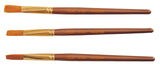 Nozomi Artist Quality Flat Paint Brushes Set Of 3 Pc (4 No. Size) For Oil/Acrylic & Poster Colors