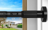 ZipGlo Black Tension Curtain Rod 41-126 In(4-10Ft), Extra Long Outdoor Curtain Rod No Drilling for Window or Bathroom Patio, Adj