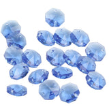 Sun Cling Crystal 14mm Octagon Beads, Pack of 100 (Light Blue)