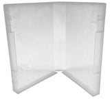 (10) CheckOutStore Plastic Storage Cases for Wood Mounted Rubber Stamps, 1 3/8 (35mm) inch Spine Size (Clear)