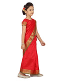 Aarika Silk Girls Red Colour Saree (Sr-20690-Red-16)