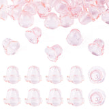 FASHEWELRY 30Pcs Wind Bell Beads for Jewelry Making, Acrylic Flower Beads Caps Transparent Floral Bell Bead for DIY Earring Wind