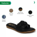 Ortho Joy Fancy Doctor Slipper For Women | Comfortable Stylish & Fashionable Footwear For Women,Black,4,B0BG8CYTQH