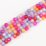 THRELE Shell Beads, 3mm 110pcs Small Round Multicolored Mother of Pearl Shell Loose Beads for DIY Jewelry Making