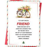 MQMRYeto Christmas Card for Best Friend,Poem Christmas Card for Bestie BFF Soulmate, Friend Xmas Holiday Gifts