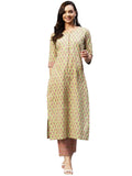 Anni Designer Women'S Cotton Blend Straight Printed Kurta With Palazzo (Jooni Green_S_ Green_Small),Green,S