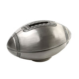 Creative Gifts International Pewter Football Bank for Kids, Newborn Gift, Polished Silver Finish, 4.25x 2.5, Brushed Non-Tar