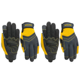 SAVJOB 2 Pairs Work Gloves for Men & Women, Yellow, Extra Large