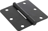 Hardware Essentials 854324 Smooth Corner SqueakProof Door Hinges, 31/2 inch, Oil Rubbed Bronze, 1 Count