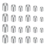 NICENEEDED 925 Sterling Silver Crimp Beads, 900pcs Tube Spacer Beads 3 Sizes End Stopper Beads Crimp Tube Beads, 1.5/2.0/2.5mm J