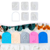 Polymer Clay Cutters Line Face Set - 6PCS Abstract Portrait Clay Cutters for Polymer Clay Jewelry, Clay Earring Cutters with Arc