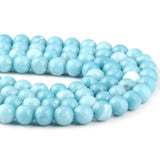 Larimar Beads 8 mm Beads Natural Stone Round Loose Beads for Jewelry Making Beads for Br Beautiful Birthday Gift 1 Strand 15 (8 