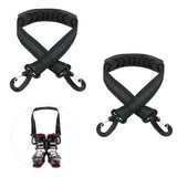 2pcs Ski and Boot Carrier Straps, 20.7x1 Inch Portable Ski Carrier Straps with Anti-Skid Pad and Double-Ended Buckles, Winter Sk