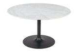 Rowan 42 Modern Luxury Pedestal Round Marble Dining Table