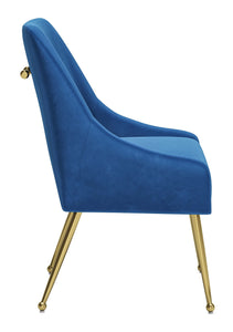 Zuo Maxine Dining Chair Navy Blue & Gold