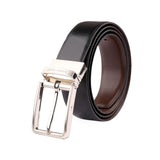 Bacca Bucci MenS Italian Top Grain Genuine Leather Reversible Classic Dress Belt With Rotating Metal Buckle (Black/Brown)