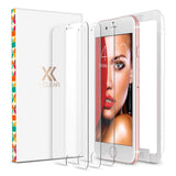 XClear 3-Pack Tempered Glass Screen Protector Compatible for iPhone 8 Plus, iPhone 7 Plus, Case Friendly Glass Film with Easy In