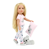Emily Rose 14 Inch Doll Clothes PJ Pajamas Sleepover Pajama Gift Set with Slippers, Koala Toy Companion and Pillow Accessory! | 