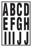 HYKO PRODUCTS MM4L Self Adhesive Vinyl Letters, 3 High, Black
