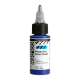 Golden High Flow Arcylic Paint, 1 Ounce, Transparent Phthalo Blue (Green Shade)