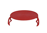 Microwave Multipurpose 4 in 1 Tray Stand Rack Splatter Guard Carry Tray Stacking Shelf (1, Red)