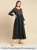 Rangita Green Rayon Calf Length Embroidered Anarkali Kurti For Women | Kurta For Women_S Green S 621682467938Gg