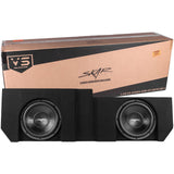 Skar Audio Dual 12 Loaded Ported Subwoofer Enclosure Compatible with 2019-2025 Chevrolet Silverado/GMC Sierra Crew Cab Trucks