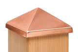 4x4 Post Point Cap Solid Copper (31/2 x 31/2)