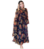 Anni Designer Women'S Georgette Anarkali Printed Kurta With Pant & Dupatta (Atasi Blue_S_Dark Blue_Small),Dark Blue,S