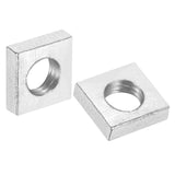 uxcell 10Pcs M6x10mmx3mm Square Nuts, Carbon Steel Zinc Plated Coarse Thread Square Nuts Fasteners for Home Repairs and Professi