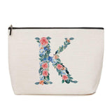 Initial Makeup Bag Monogrammed Travel Toiletry Bag Monogram Cosmetic Bag Birthday Christmas Bridal Shower Bridesmaid Gifts Perso